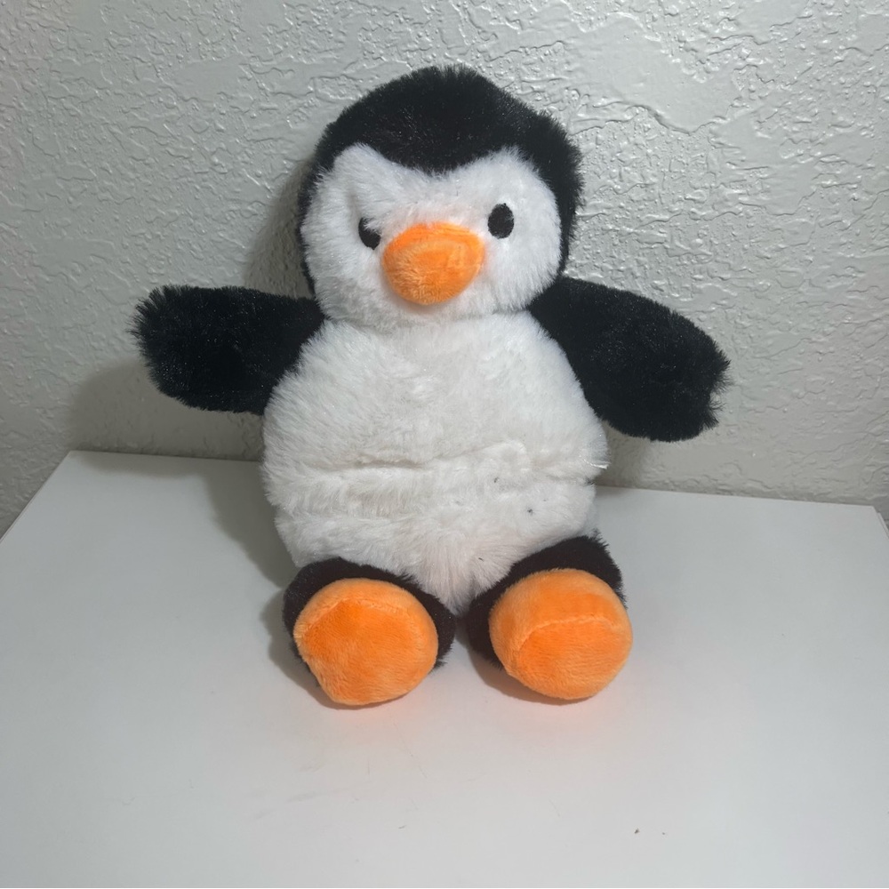 TheraWell Penguin Plush Stuffed Animal Toy w/ Removable Microwavable Hot Pack